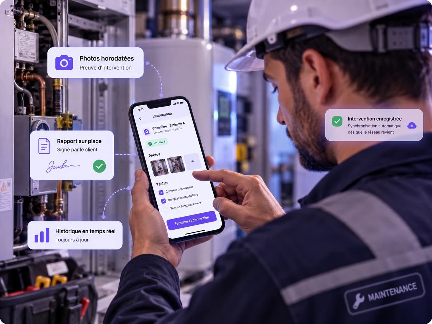 Une entreprise de maintenance dont les interventions se racontent le soir