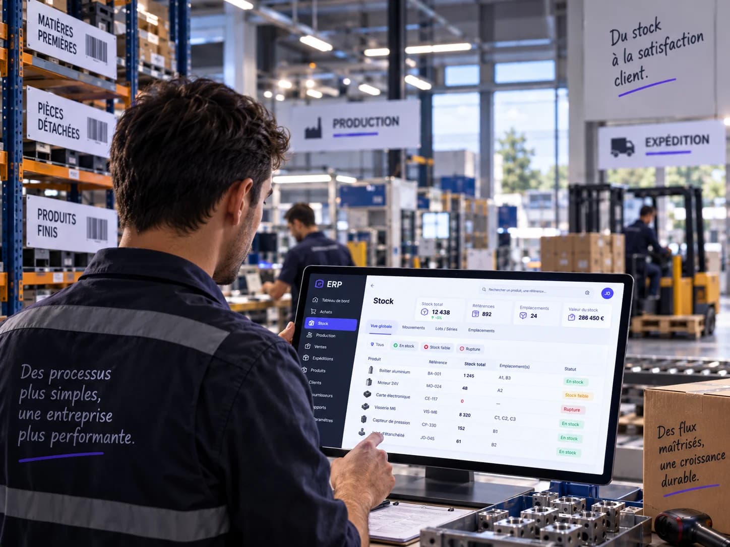 Un fabricant de trente personnes dont le stock existe en deux exemplaires